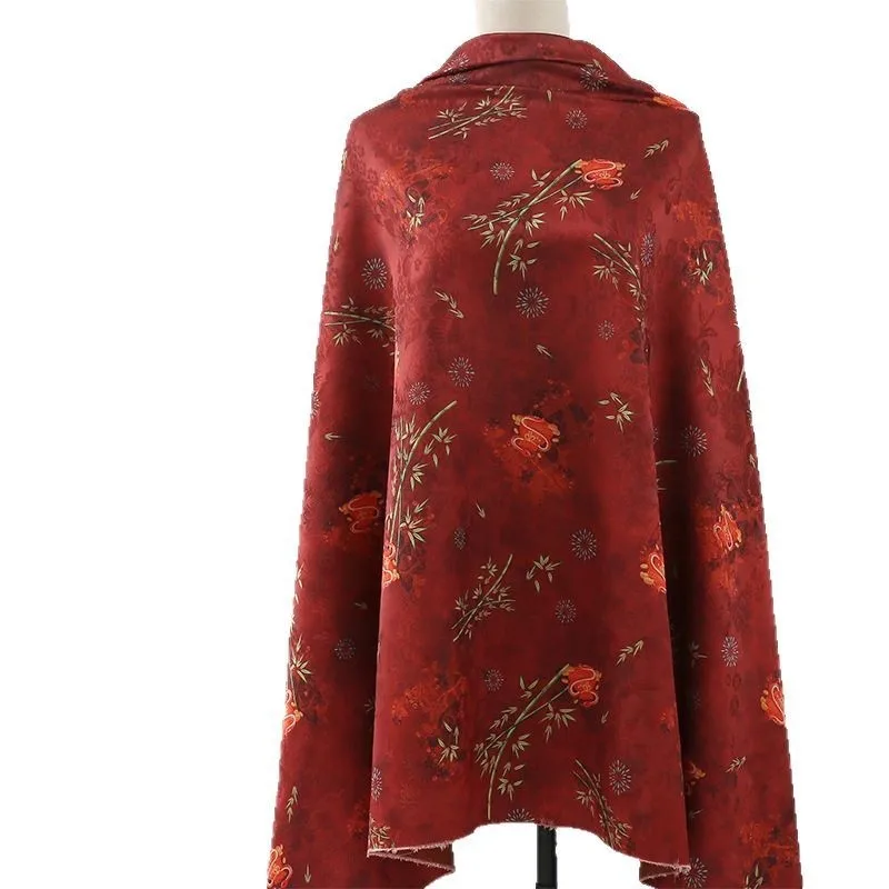 Тяжелая жаккардовая цветочная ткань - Фотография_5