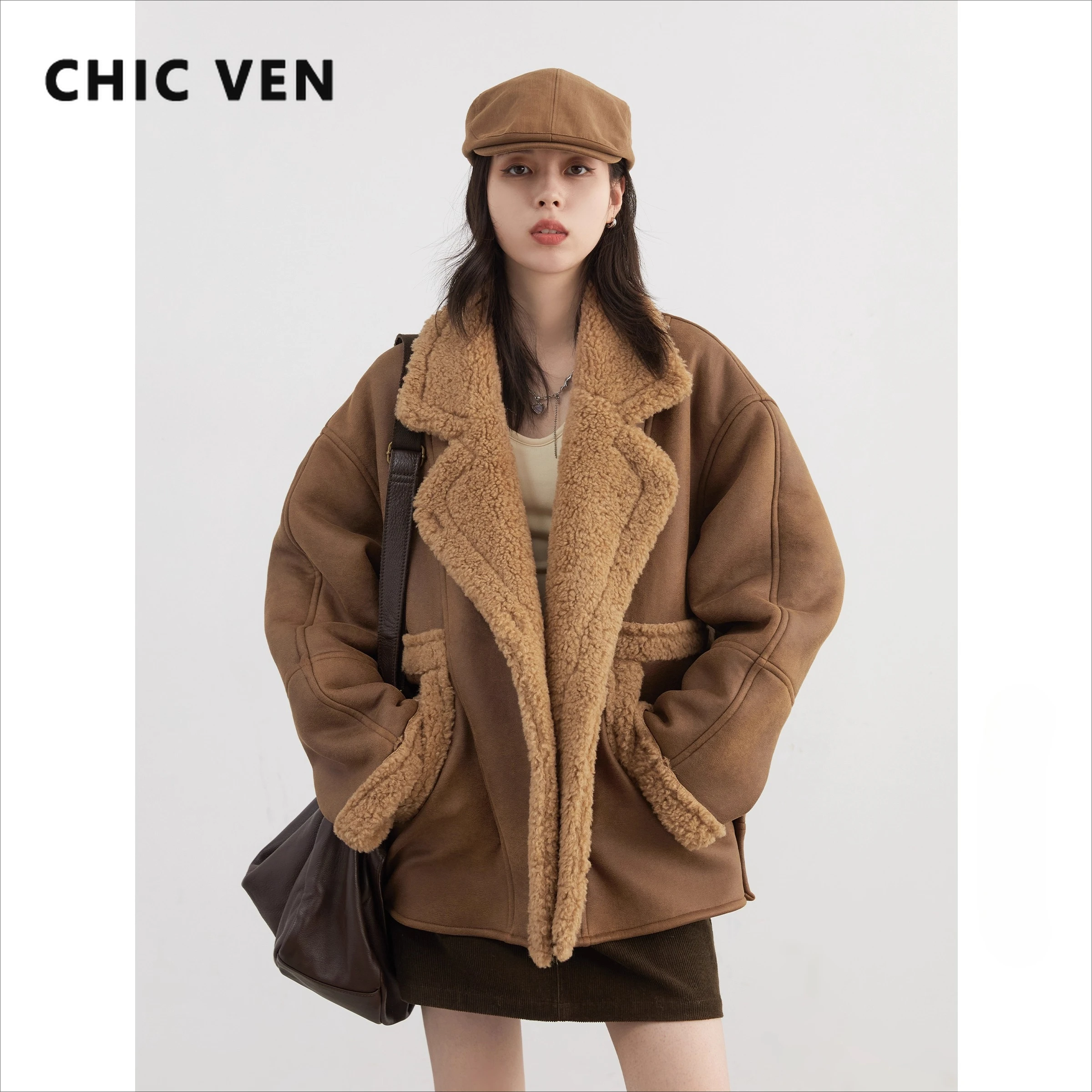 Chic ven женское пальто из искусственной