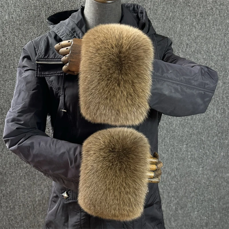 Манжеты из натурального лисьего меха - Фотография_2