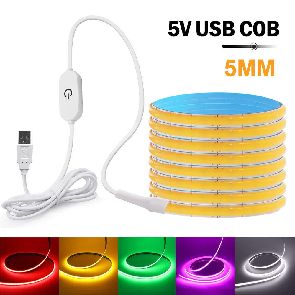 5 в usb светодиодная лента cob