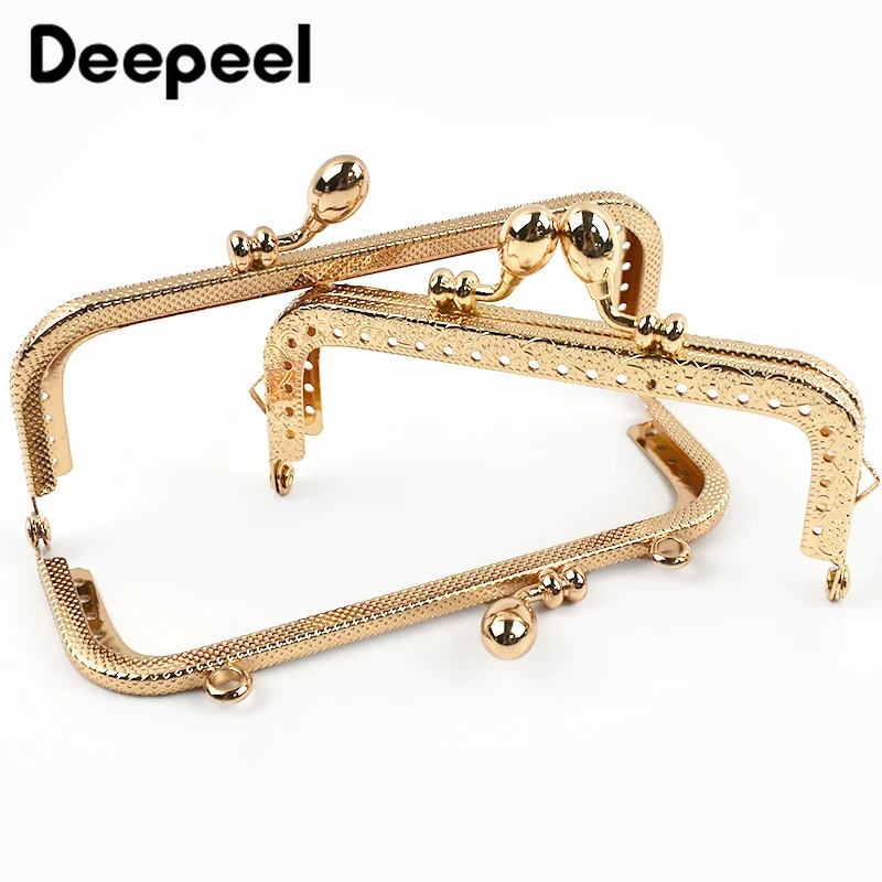 8,5-20 см металлическая золотая тисненая сумка с ручкой - Фотография_2