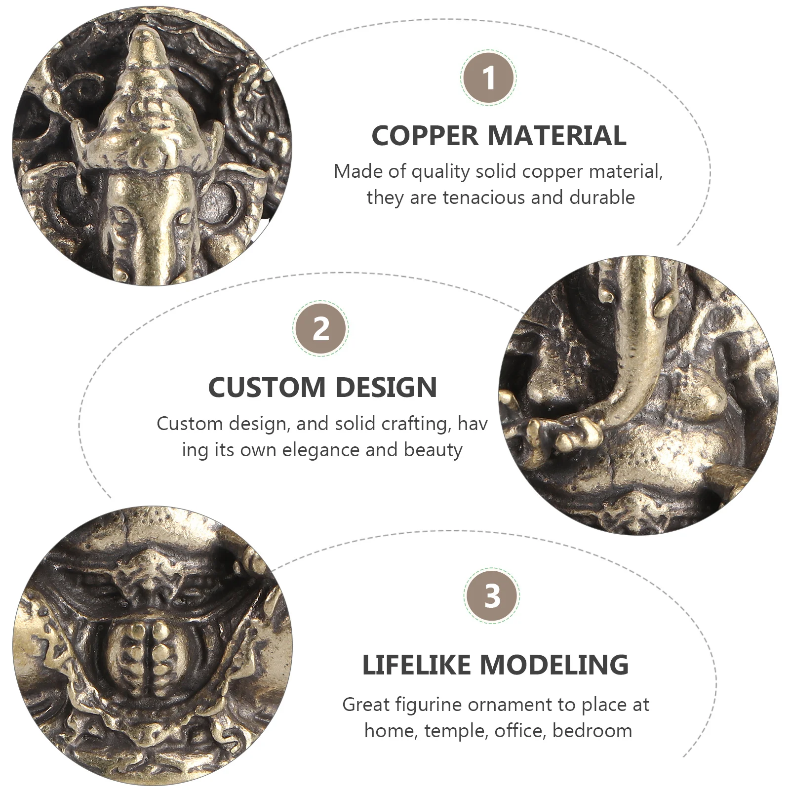 Твердая медная статуя бога слона - Фотография_4