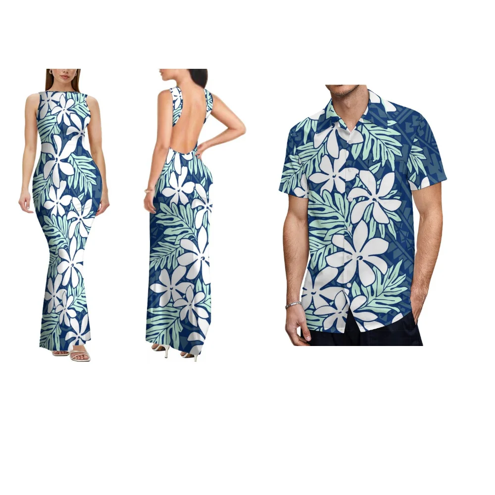 Летнее удобное и мягкое тканевое платье для пары