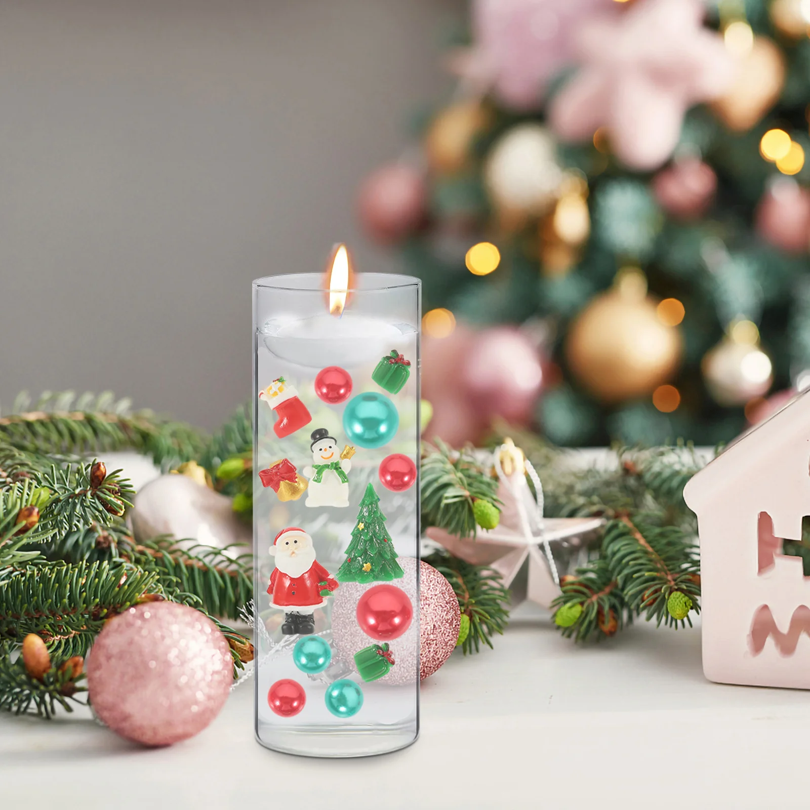 1 комплект, наполнитель для вазы с жемчугом и снеговиком