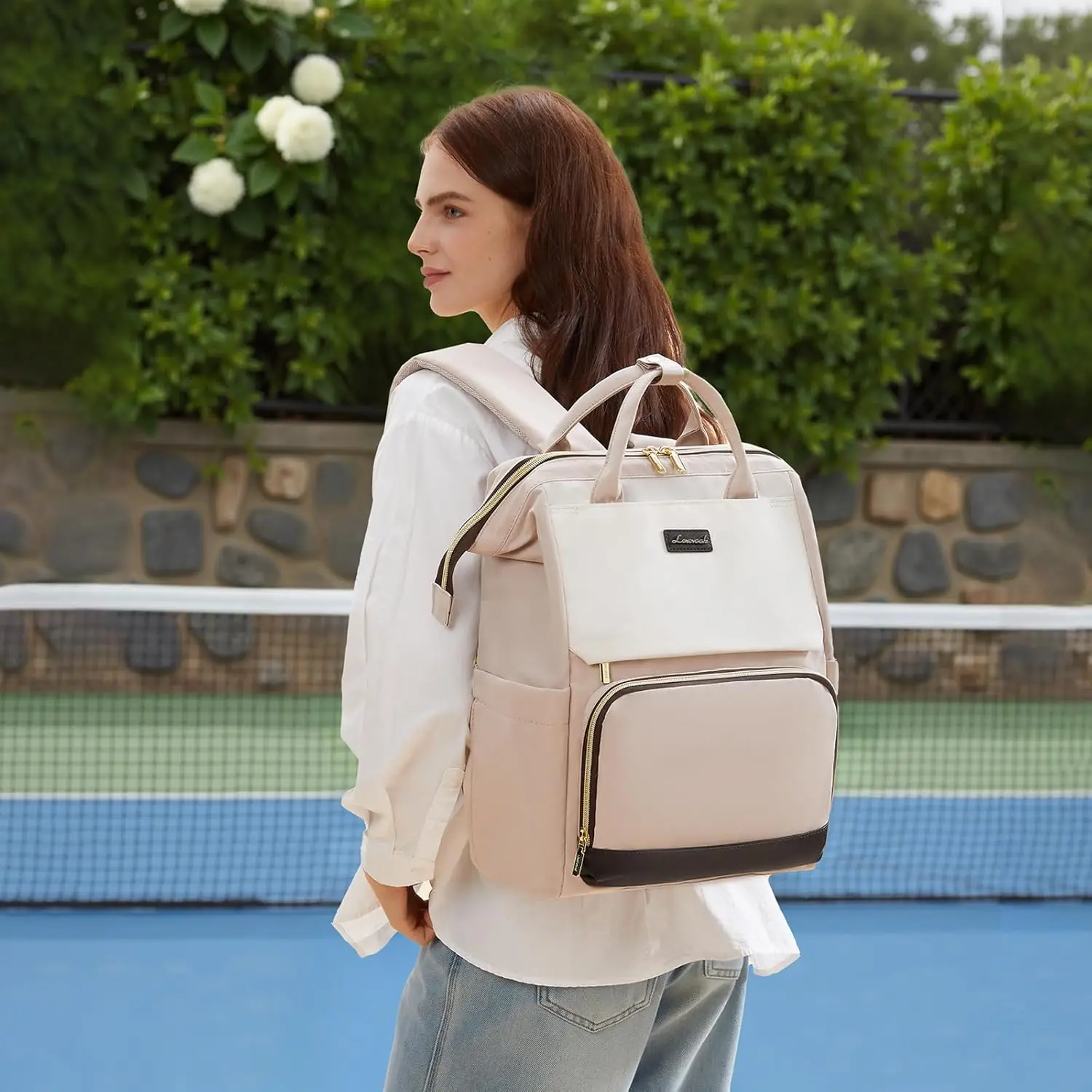 Рюкзак для ноутбука lovevook для женщин с гигантским держателем стакана - Фотография_2