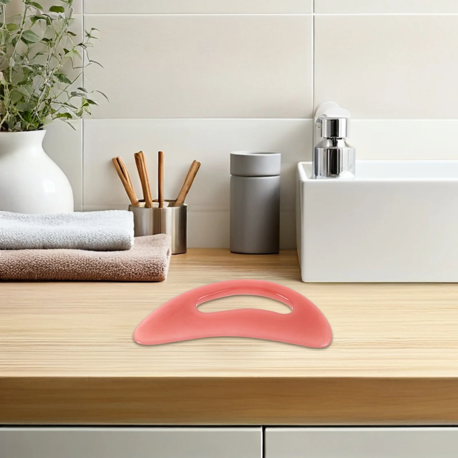 Безопасный нераздражающий массажный инструмент гуа ша из смолы для шеи - Фотография_3