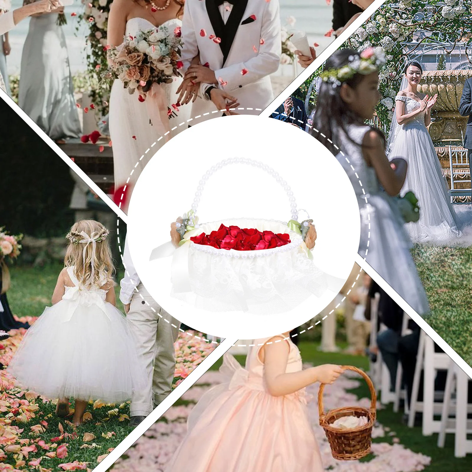 Свадебная корзина для цветов