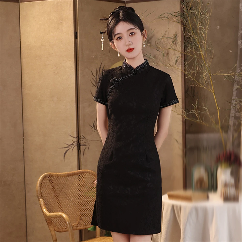 Традиционное улучшенное платье ципао для молодых девушек - Фотография_5