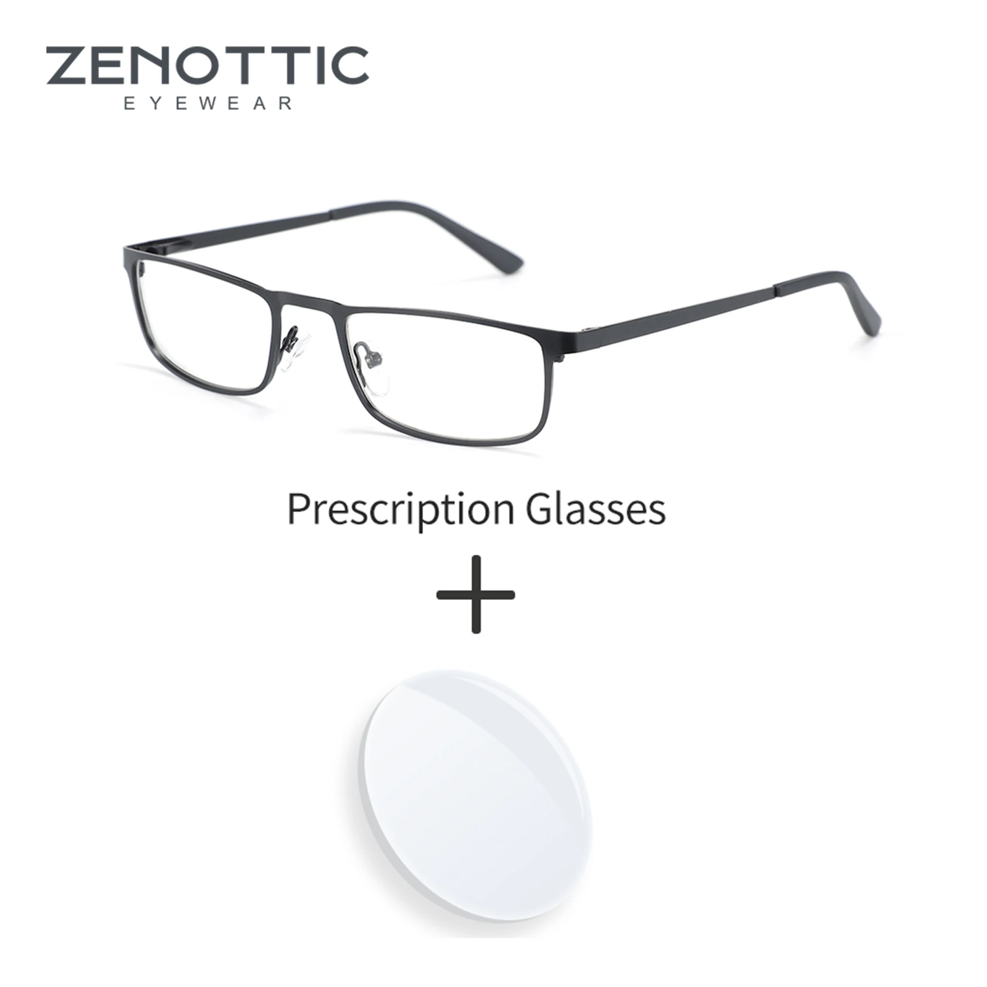Zenottic высококачественные металлические очки по рецепту