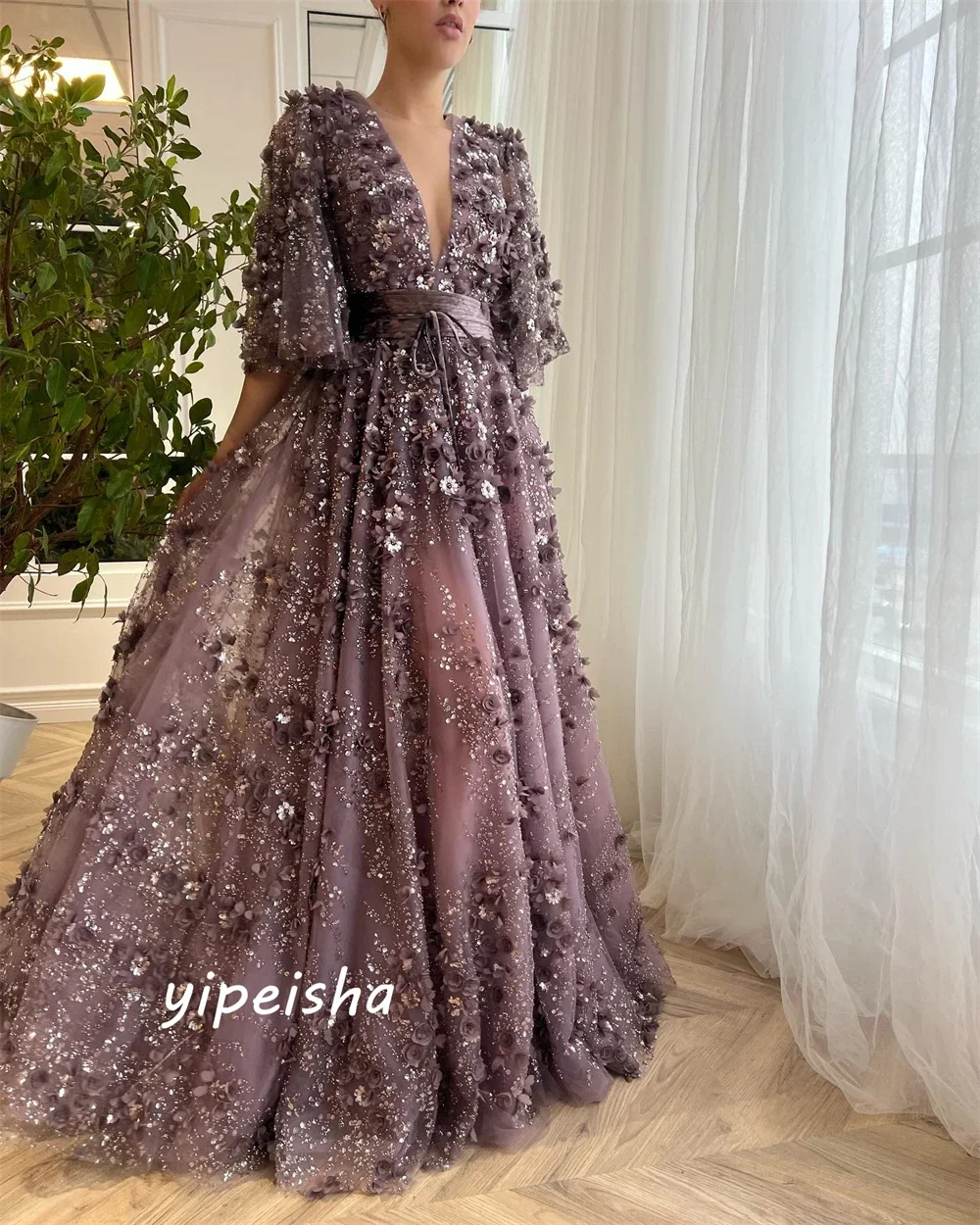 Jiayigong сетчатая аппликация со стразами по индивидуальному заказу - Фотография_2