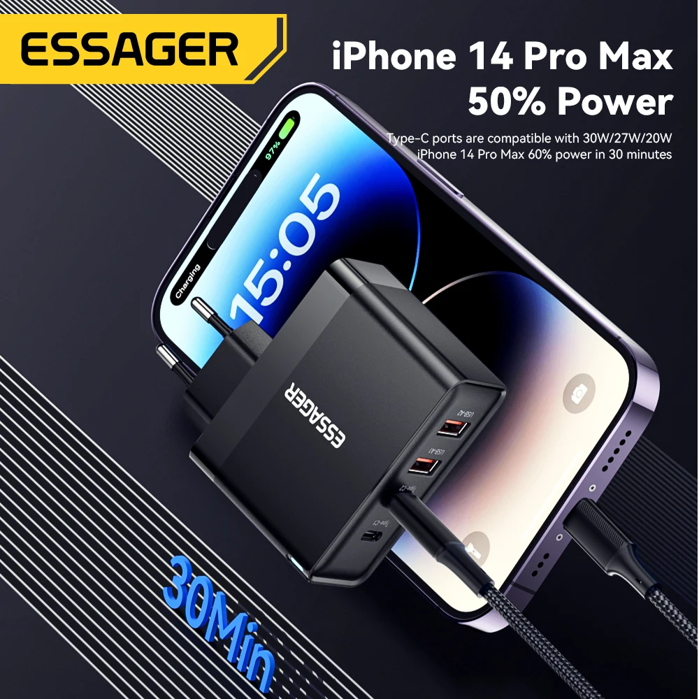 Сша/kr plug usb type c gan зарядное - Фотография_3
