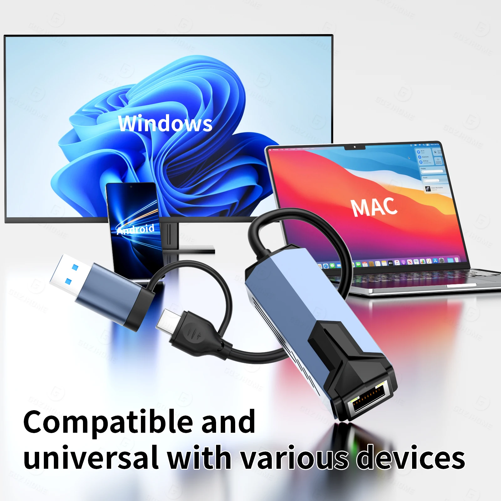 Usb сетевая карта 5 гбит/с высокоскоростной проводной адаптер usb3 - Фотография_6