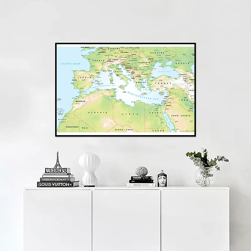 Карта средиземного моря 225x150 см - Фотография_4