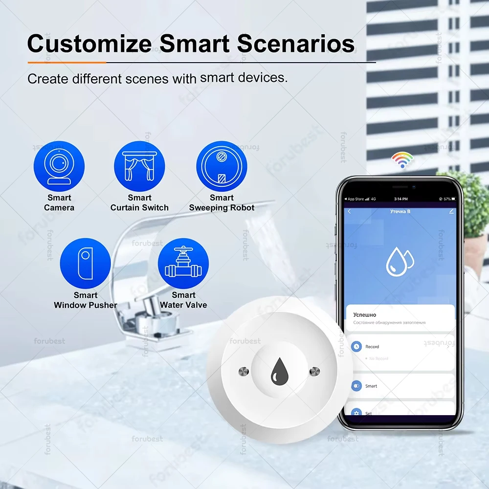 Умный датчик утечки воды zigbee - Фотография_6