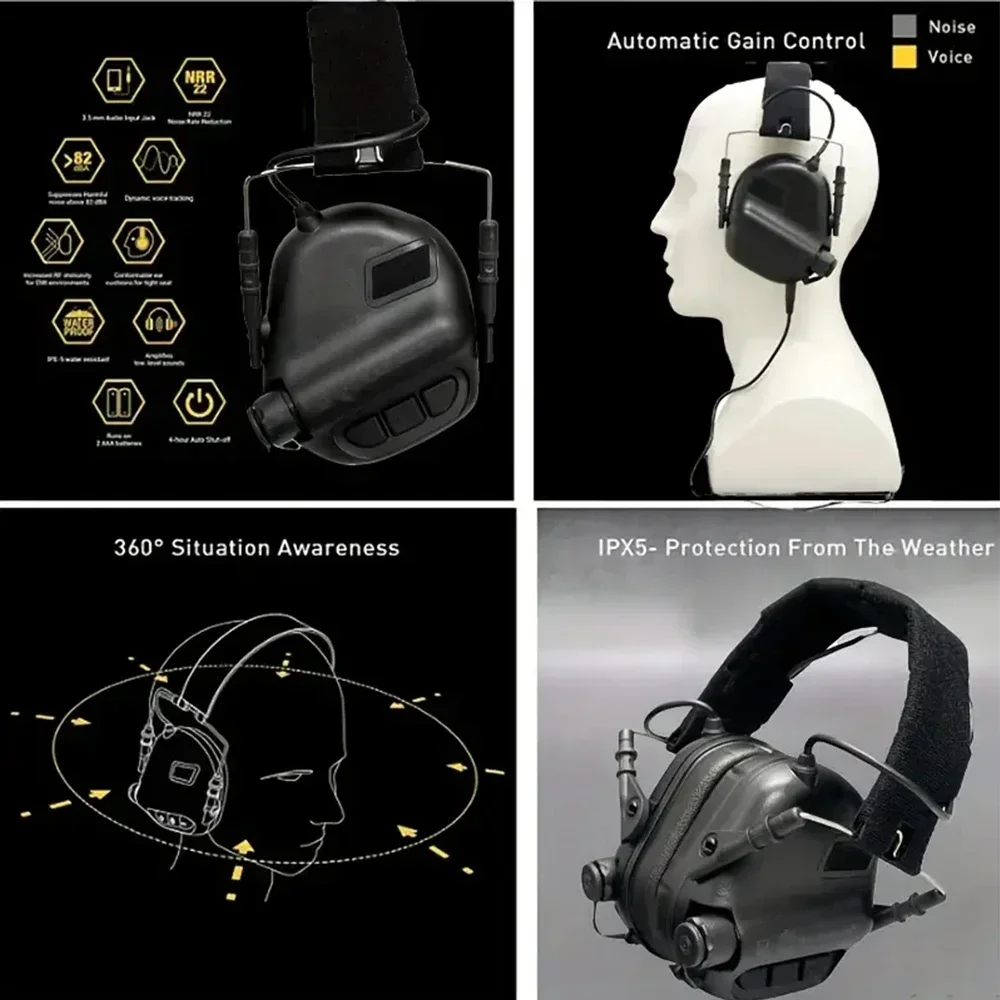 Earmor m31 mod4 тактические электронные наушники для стрельбы - Фотография_4