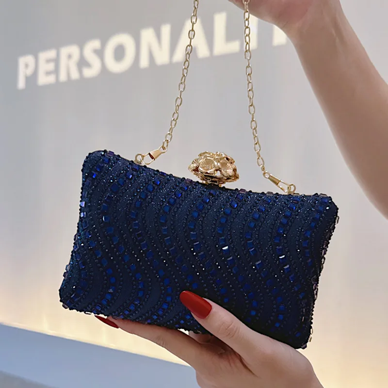 Элегантный темно-синий клатч для женщин - Фотография_4