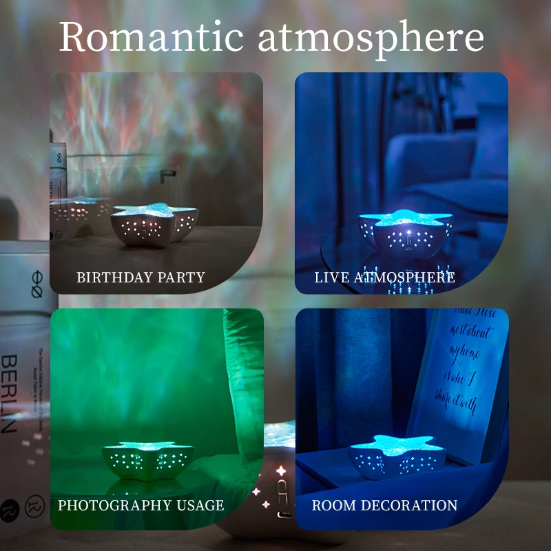 Лампа для проектора ocean wave с эффектом звездного неба и авроры - Фотография_4