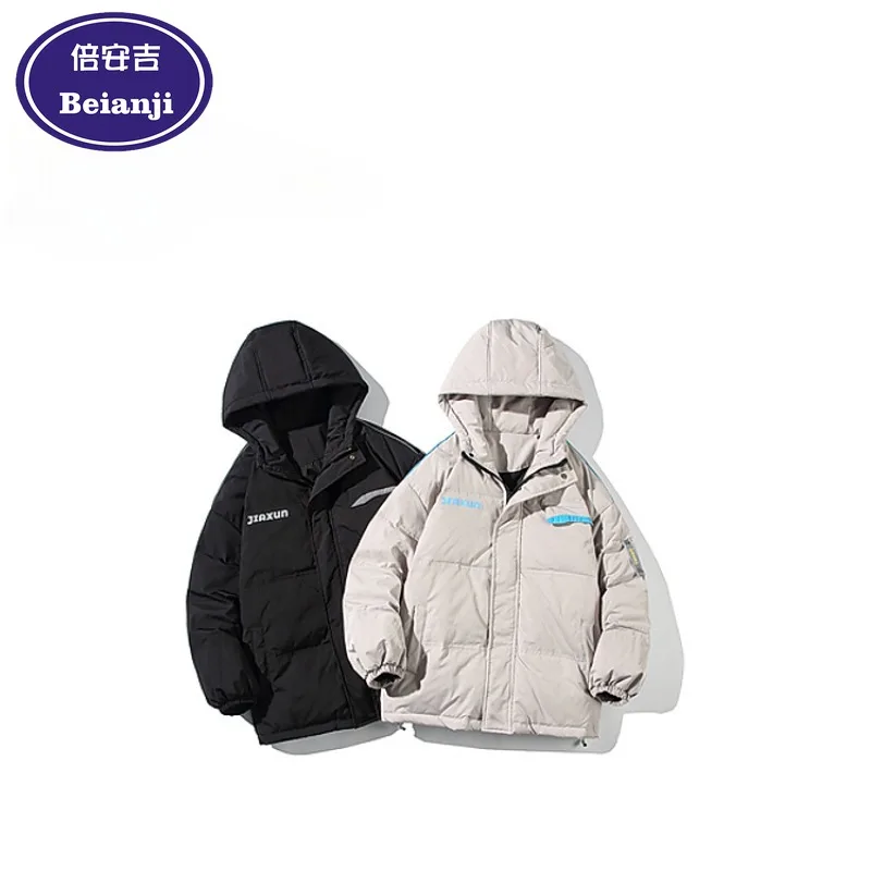 Мужской пуховик с капюшоном на белом утином пуху - Фотография_4