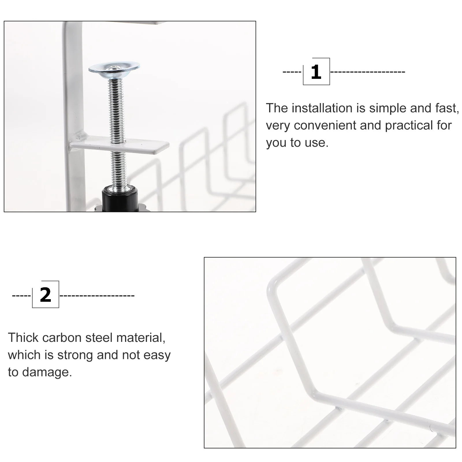 Поставка для прокладки кабелей из углеродистой стали под столом