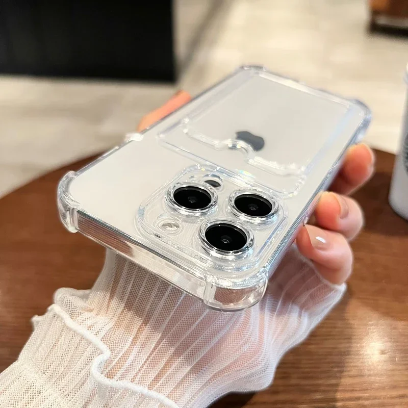 Роскошный мягкий чехол для телефона с сумкой для карточек для iphone 16 - Фотография_2