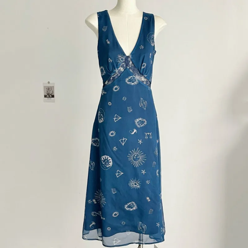 Новое летнее платье-жилет в стиле ретро с v-образным вырезом - Фотография_6