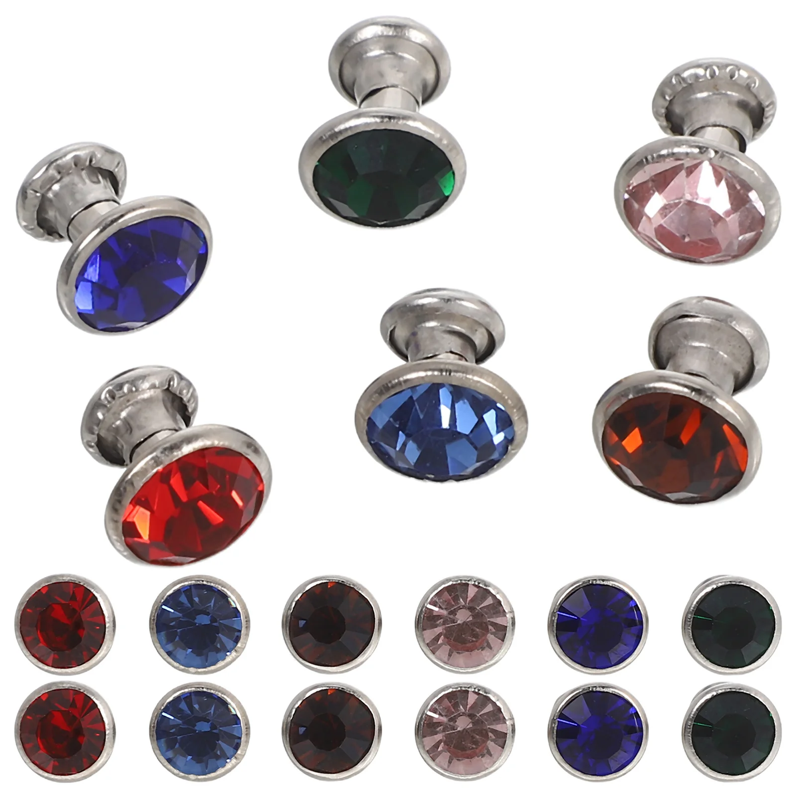 8 мм, заклепки со стразами - Фотография_2