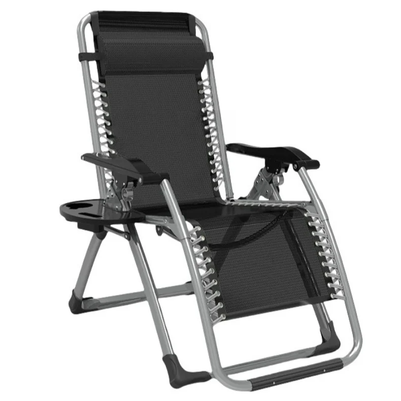 Легкий пляжный стул с нулевой гравитацией на открытом воздухе - Фотография_5