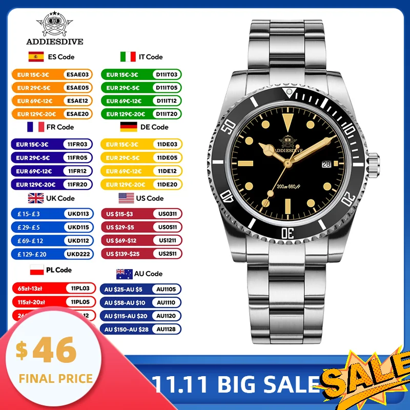 Addiesdive ad2072 мужские часы