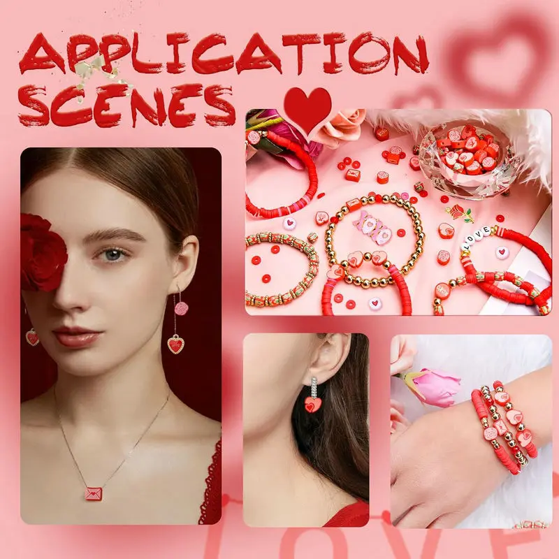 Набор глиняных бусин на день святого валентина - Фотография_6