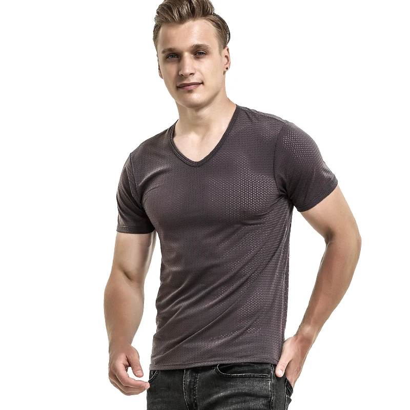Мужская футболка из шелковой сетки 2pcsice - Фотография_2