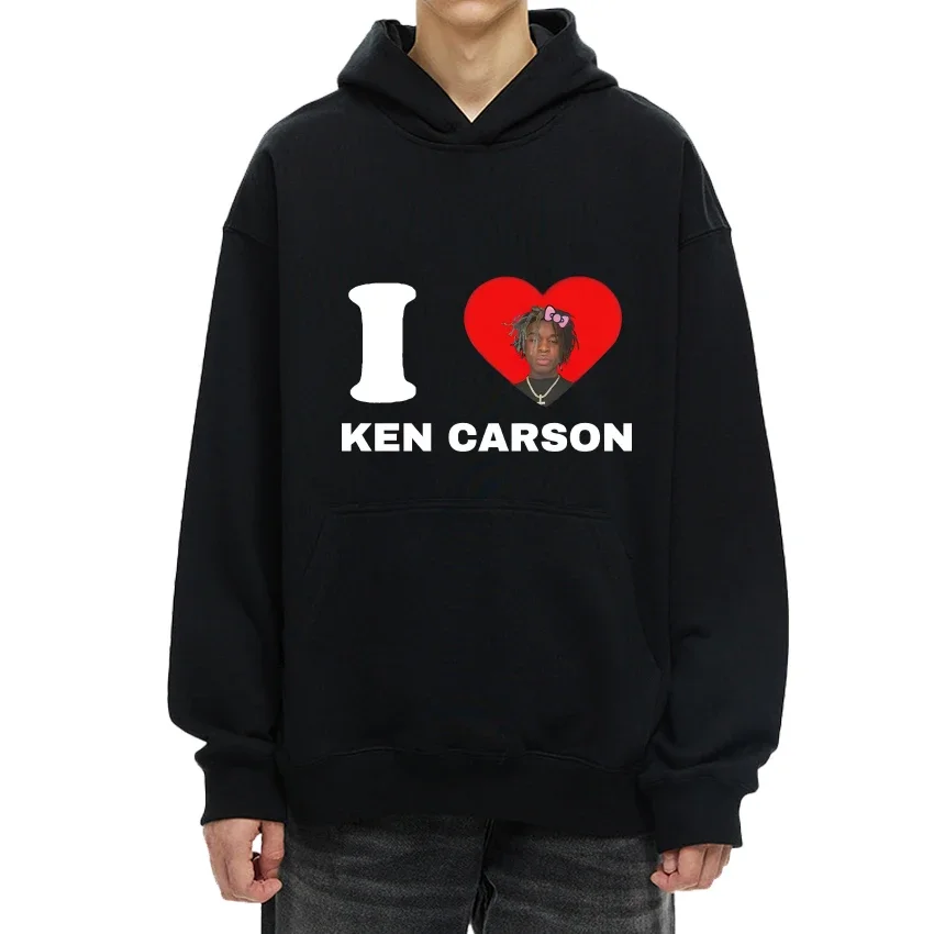 Лидер продаж, черная толстовка с рисунком i love ken carson 2024