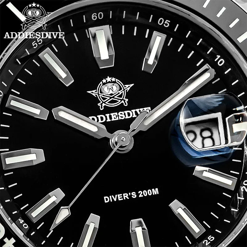 Addiesdive мужские кварцевые часы с керамическим безелем - Фотография_4