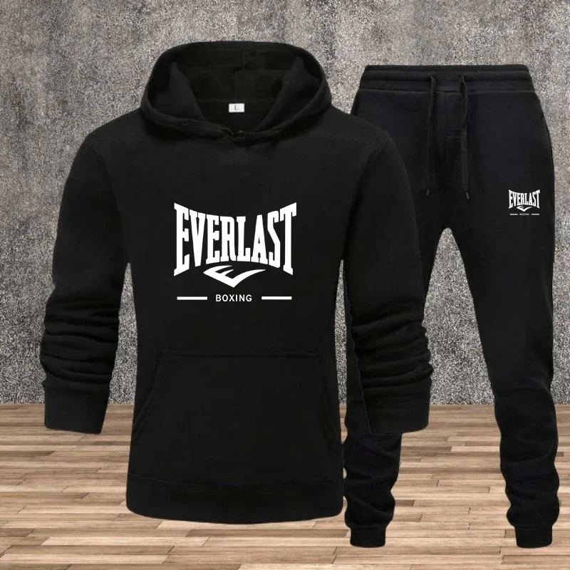 Осенне-зимний мужской комплект: модный пуловер для фитнеса