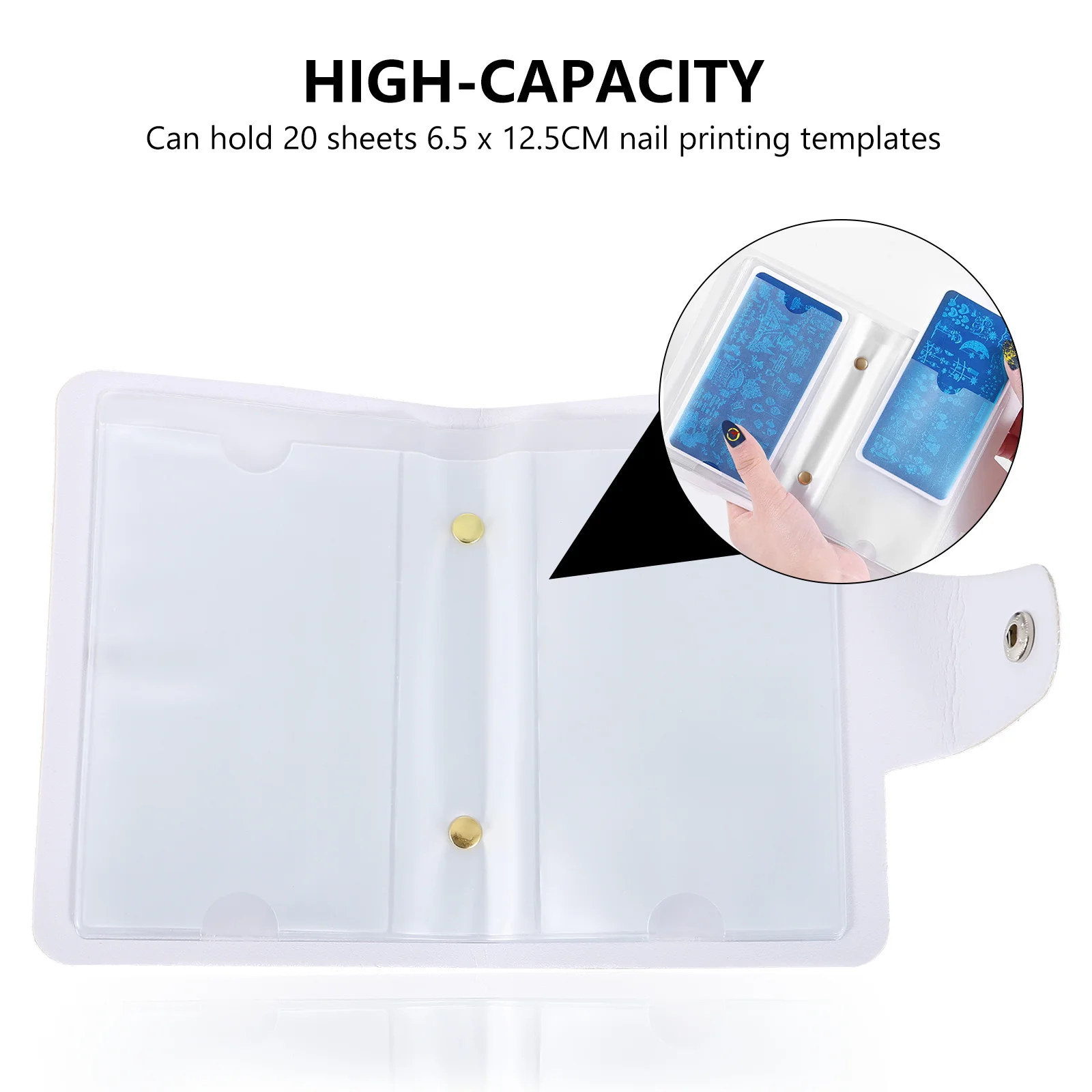 20-листовая сумка для лазерных тарелок для дизайна ногтей