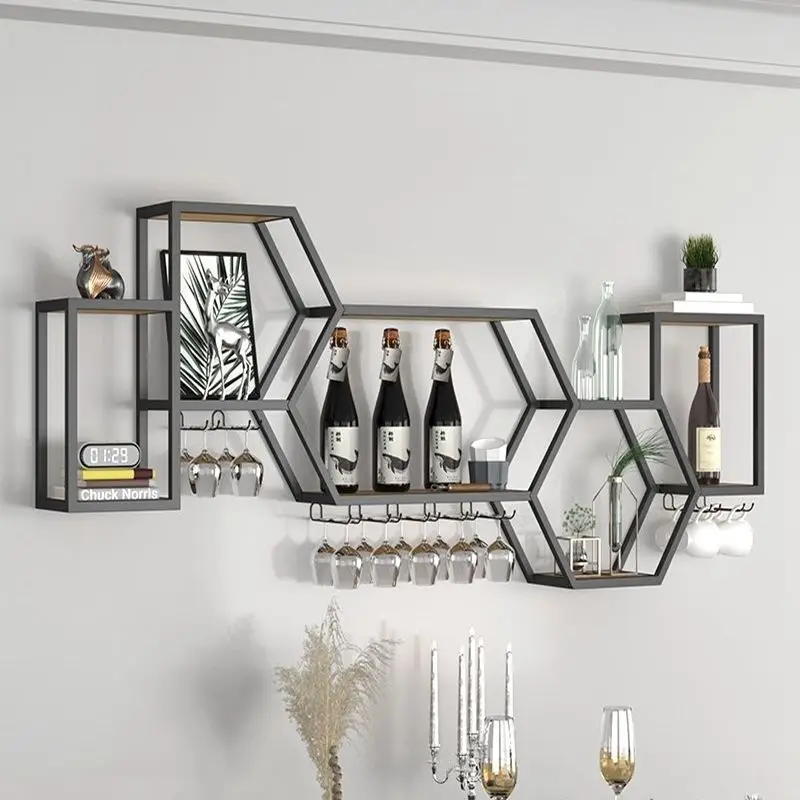 Винная полка, настенная подвесная ресторанная стена - Фотография_2