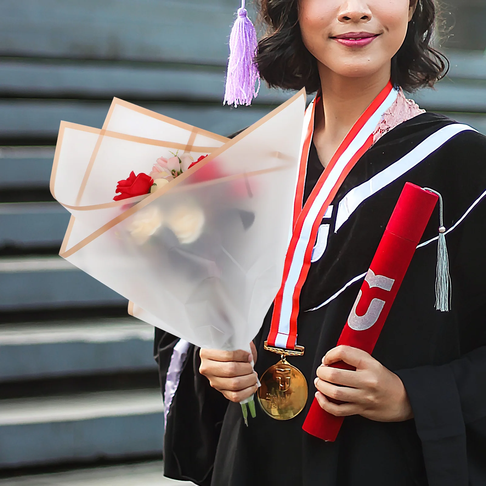 Водонепроницаемая упаковочная бумага для цветов - Фотография_2