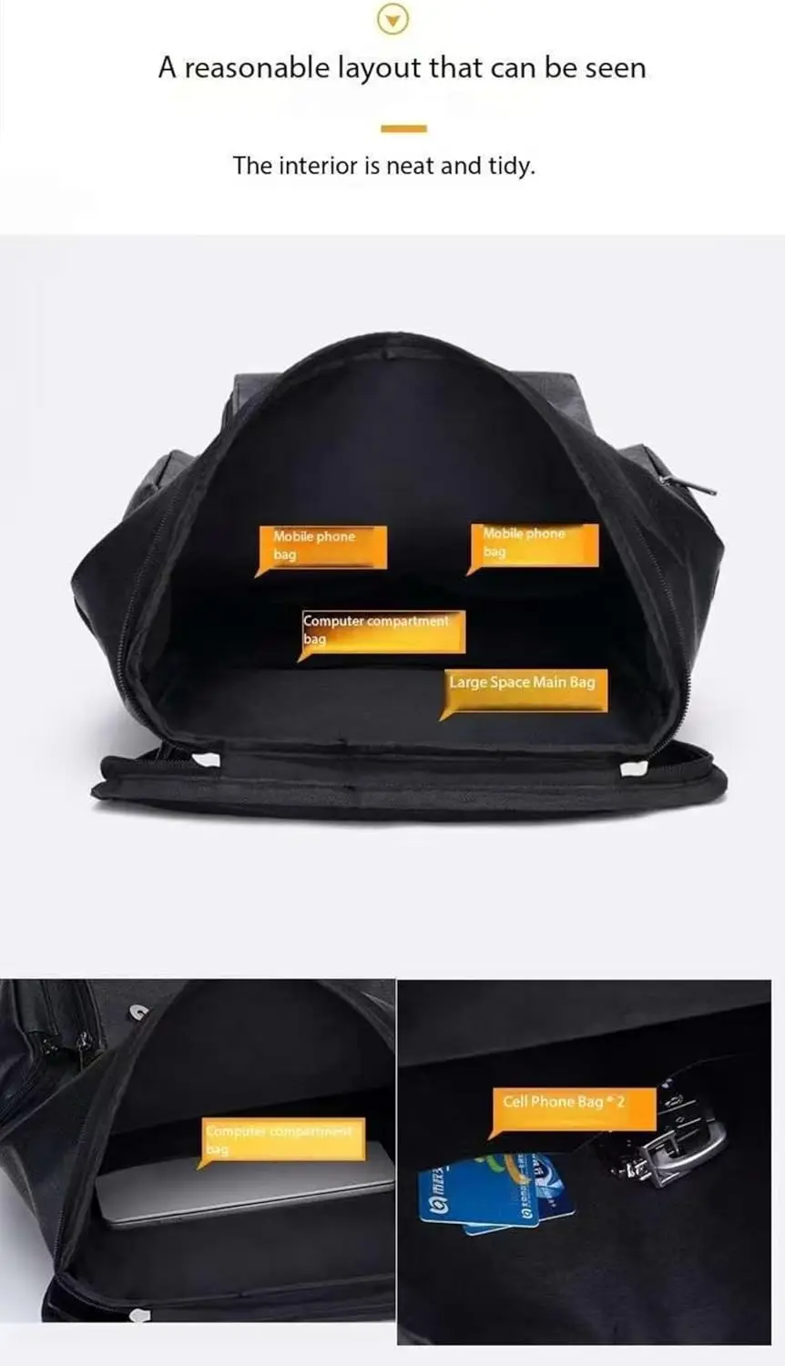 Повседневный рюкзак из искусственной кожи 15 - Фотография_5