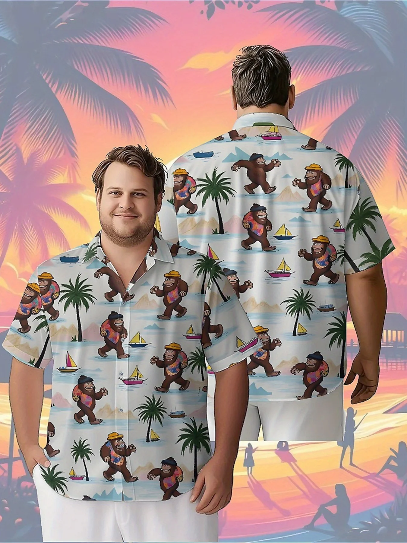 Мужские гавайские рубашки больших