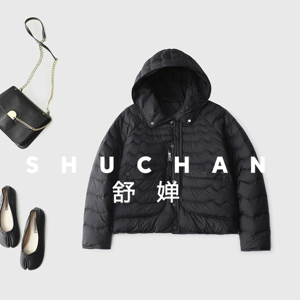 Новая тонкая куртка на белом утином пуху 90 - Фотография_6