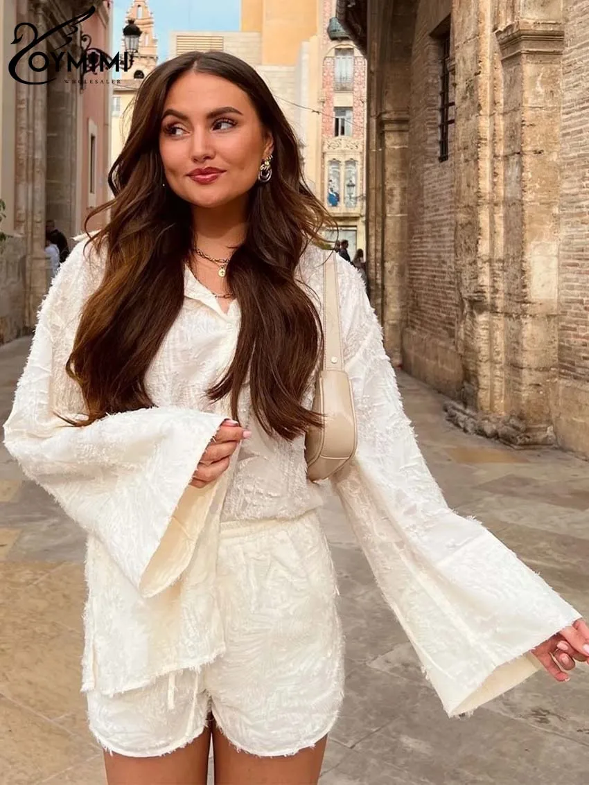 Oymimi элегантный женский комплект из 2 предметов с желтыми перьями - Фотография_3