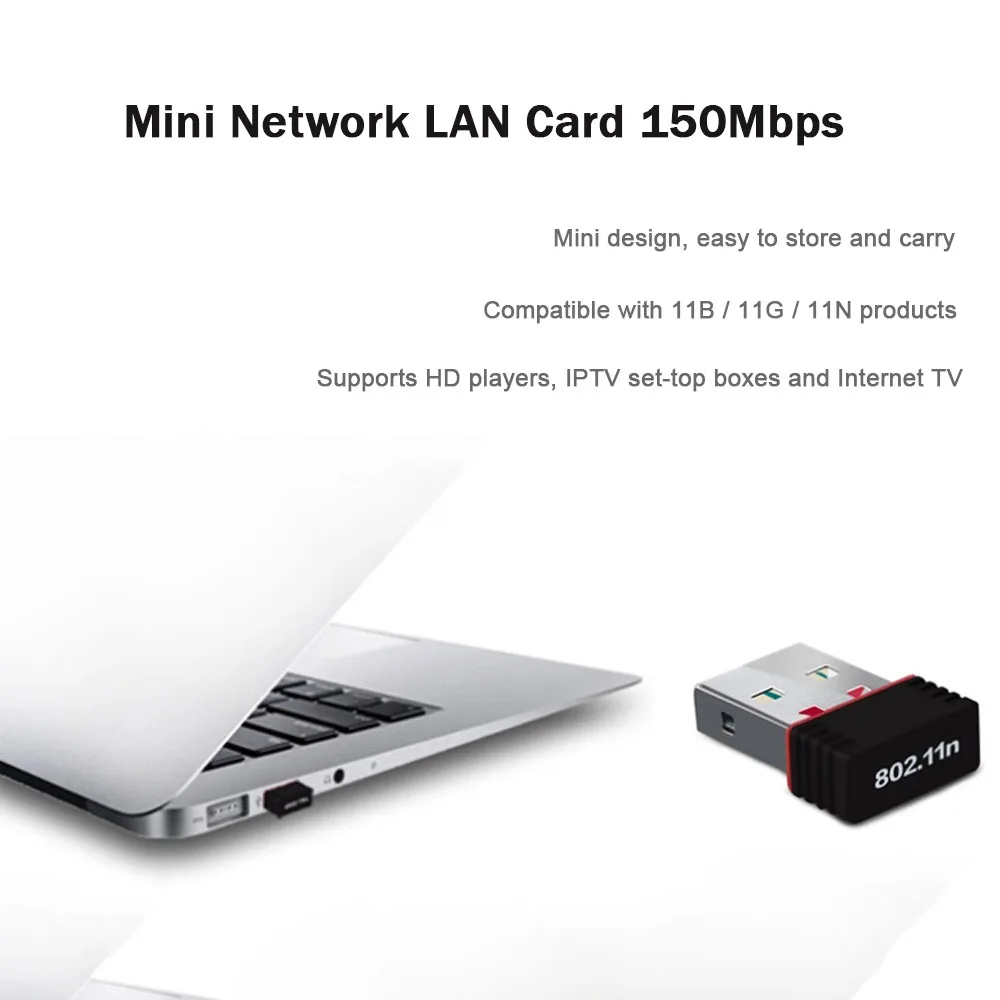 Мини-usb wi-fi адаптер 150 м беспроводная сетевая карта 8188 mt7601 usb2 - Фотография_4