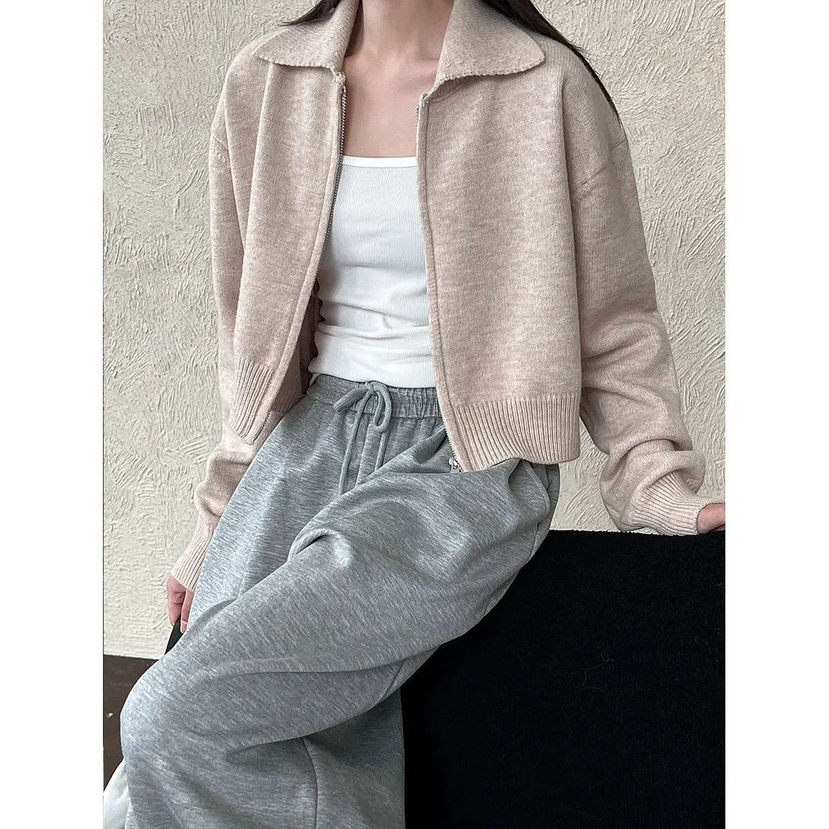 Укороченный свитер с двойной молнией - Фотография_4