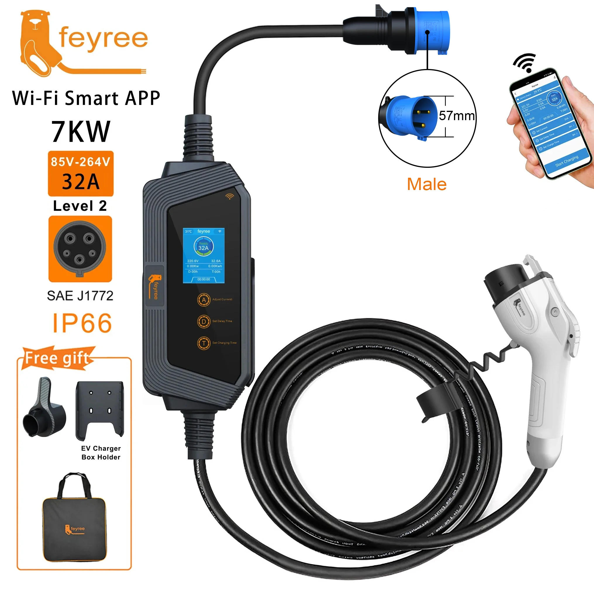 Портативное зарядное устройство для электромобилей feyree type1