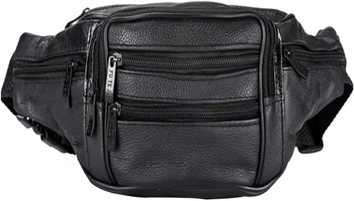 Кожаная поясная сумка для мужчин и женщин с регулируемым поясом