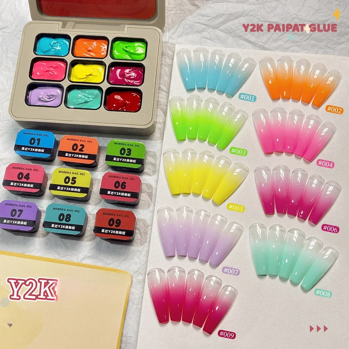 Y2k ombre mud pat painting гель - Фотография_5