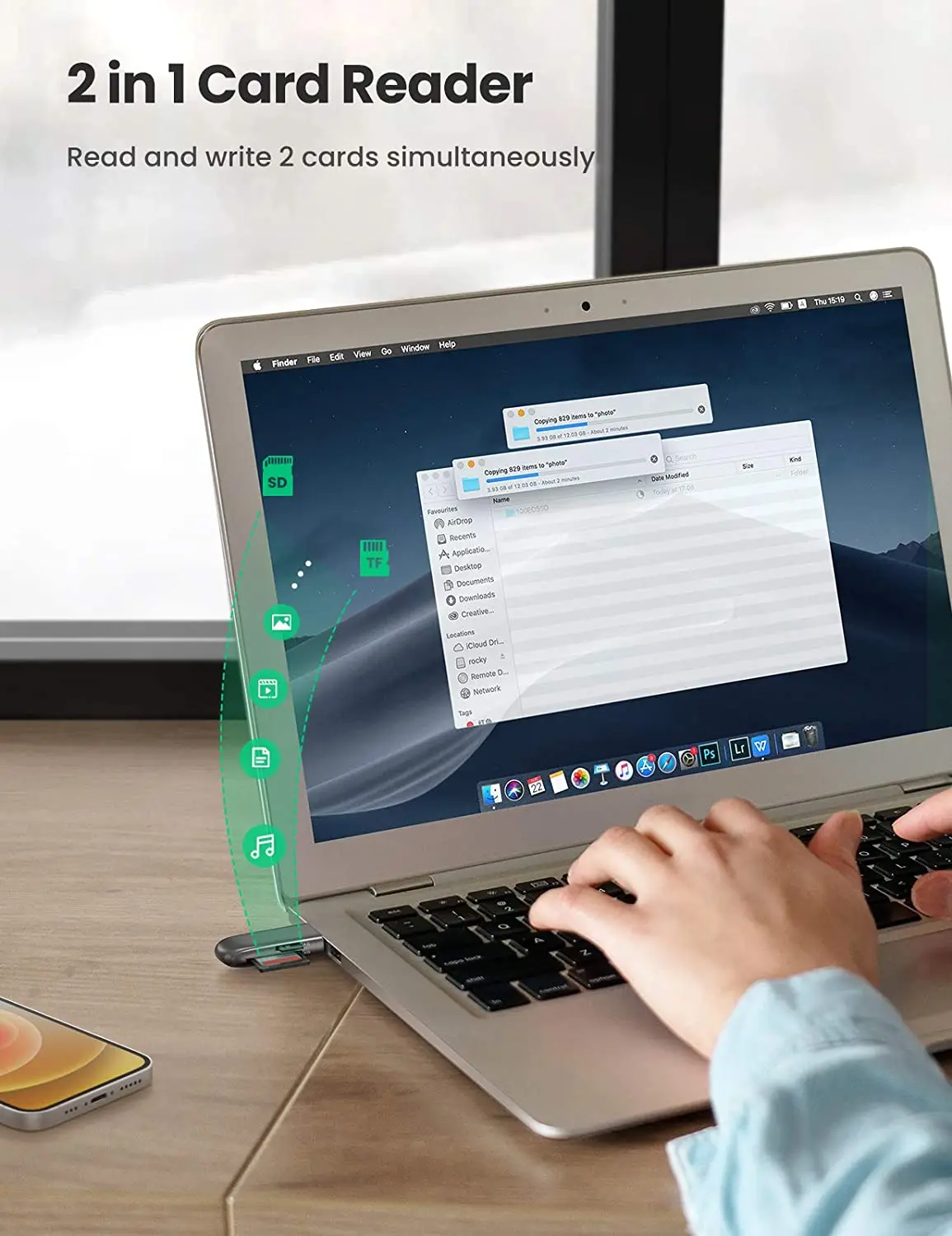 Устройство чтения карт памяти ugreen usb 3 - Фотография_3