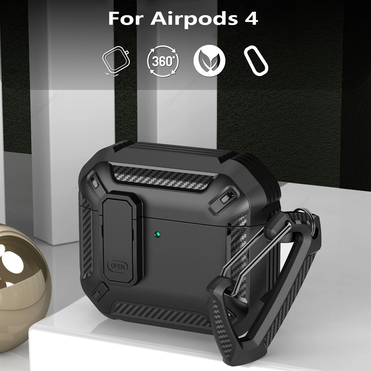 Чехол с замком безопасности для airpods 4
