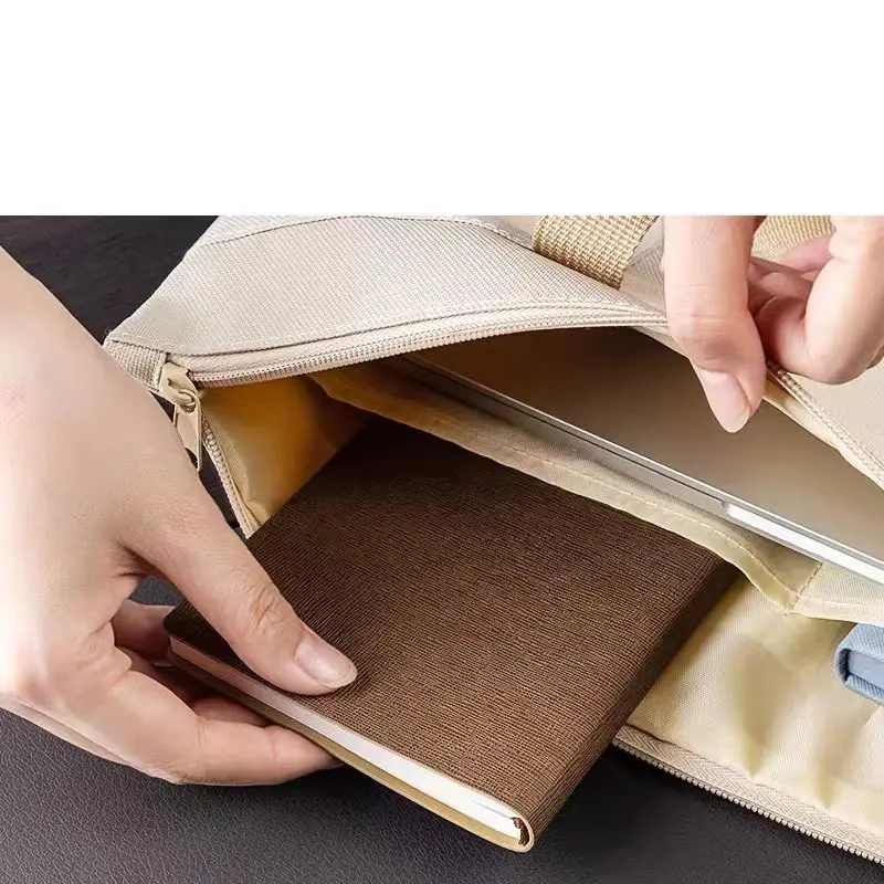 Утолщенный большой вместительный холщовый портфель из ткани оксфорд - Фотография_5