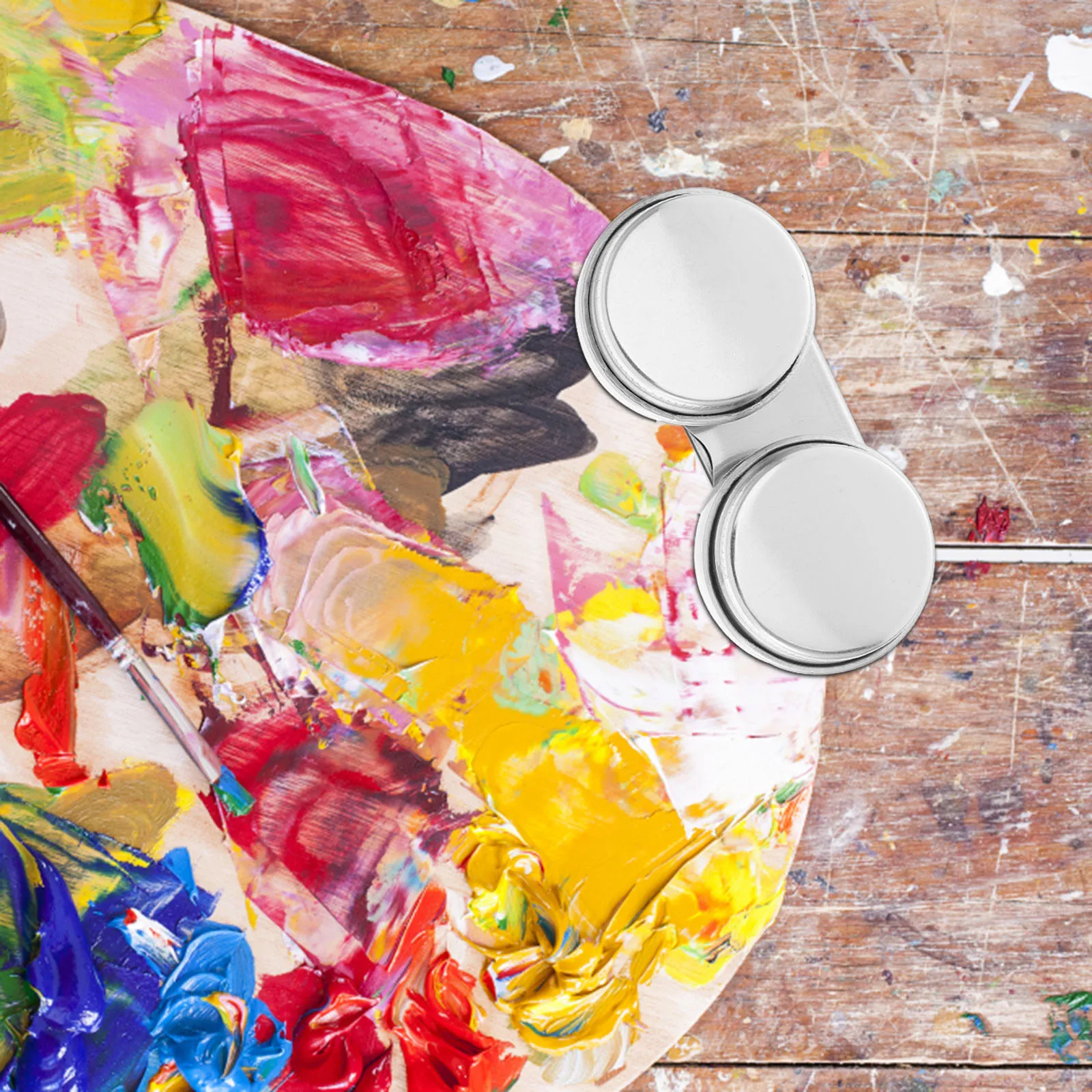 Двойной зажим из нержавеющей стали с крышками