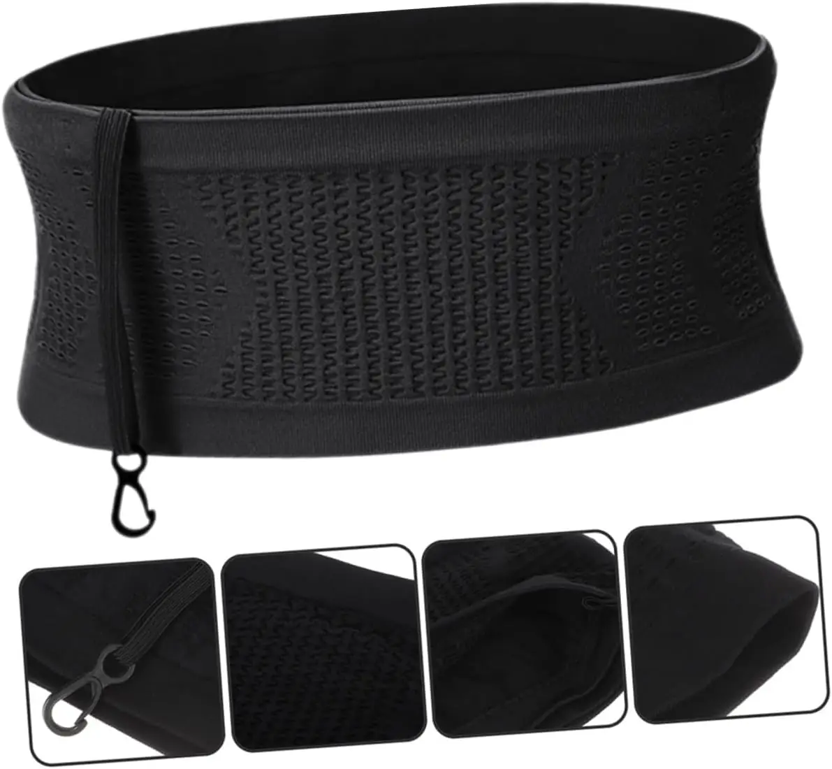 Эластичная высокоэластичная поясная сумка для бега большой емкости - Фотография_5